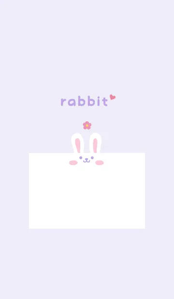 [LINE着せ替え] うさぎ.お花[パープル]の画像1