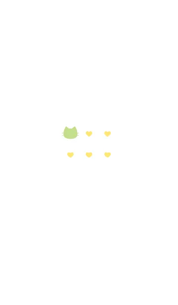 [LINE着せ替え] ねことハート(light green)の画像1