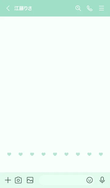 [LINE着せ替え] ねことハート(emerald green)の画像3