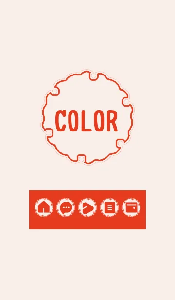 [LINE着せ替え] red color G07の画像1