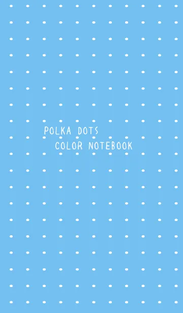 [LINE着せ替え] 水玉カラーノートの着せかえ/ブルーの画像1