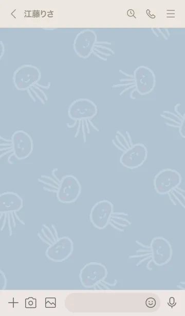 [LINE着せ替え] シンプルかわいいくらげ♪7の画像3