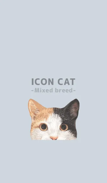 [LINE着せ替え] ICON CAT - ミックス - PASTEL BL/04の画像1