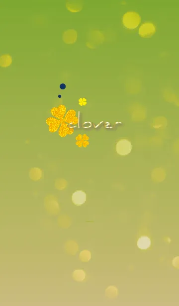 [LINE着せ替え] 黄緑 : 光と幸運ゴールドクローバーの画像1