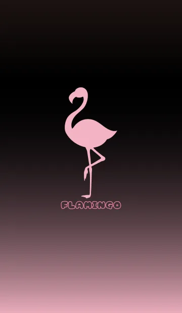 [LINE着せ替え] Flamingo Black & Pink 4の画像1