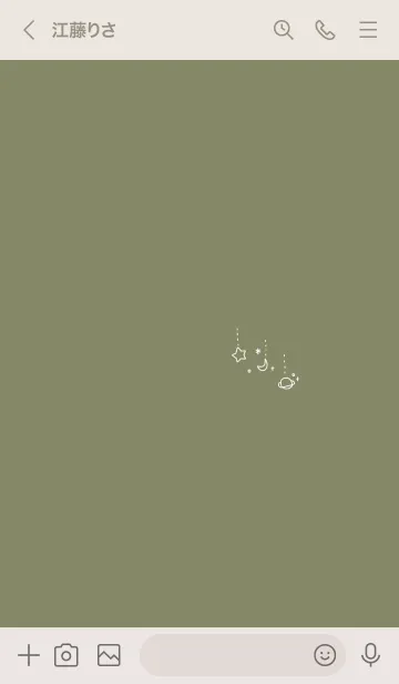 [LINE着せ替え] カーキベージュと星とか。の画像3