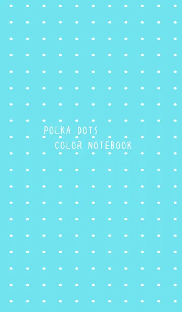 [LINE着せ替え] 水玉カラーノート/ブルーグリーンの画像1