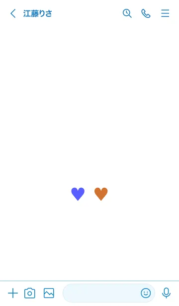 [LINE着せ替え] 2 カラー ミニ ハート 135の画像2