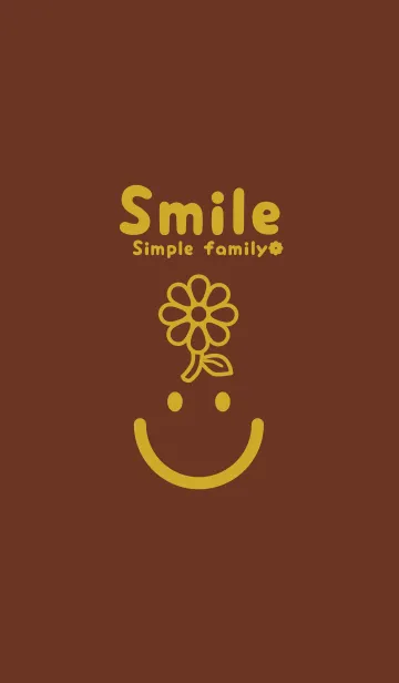 [LINE着せ替え] スマイル＆flower チョコレートの画像1