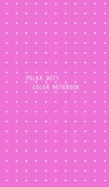 [LINE着せ替え] 水玉カラーノート/チェリーピンクの画像1