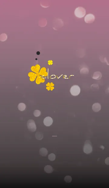 [LINE着せ替え] 黒とピンク : 光と幸運ゴールドクローバーの画像1