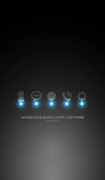 [LINE着せ替え] DODGER BLUE BLACK LIGHT ICON THEMEの画像1