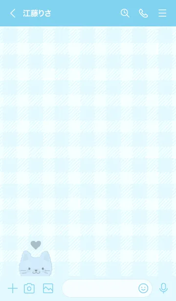 [LINE着せ替え] もこねこ 2 #SB #スカイブルーの画像3