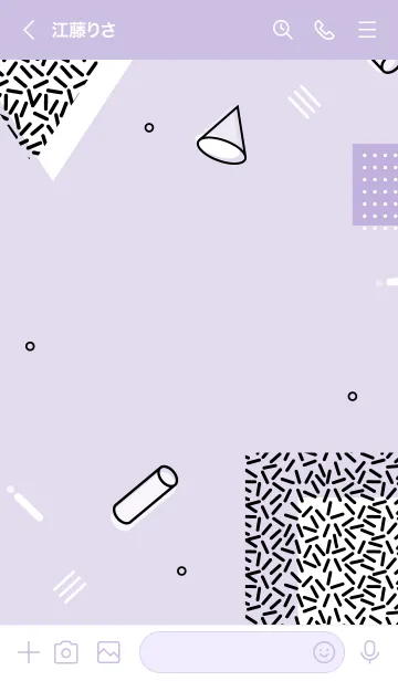 [LINE着せ替え] Geometric Snuff Purpleの画像3