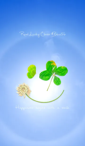 [LINE着せ替え] 本物ラッキークローバー #ブルー56の画像1