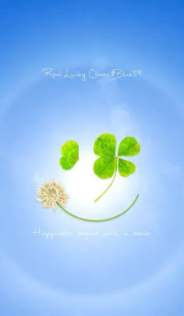 [LINE着せ替え] 本物ラッキークローバー #ブルー59の画像1