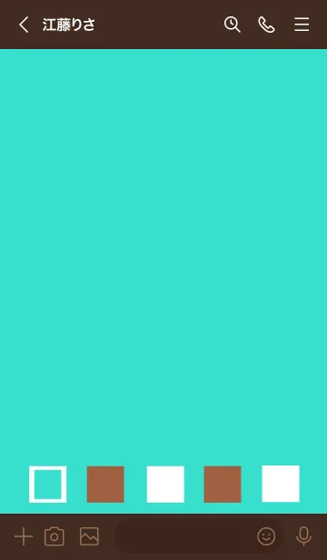 [LINE着せ替え] シンプルしかく チョコミントの画像3