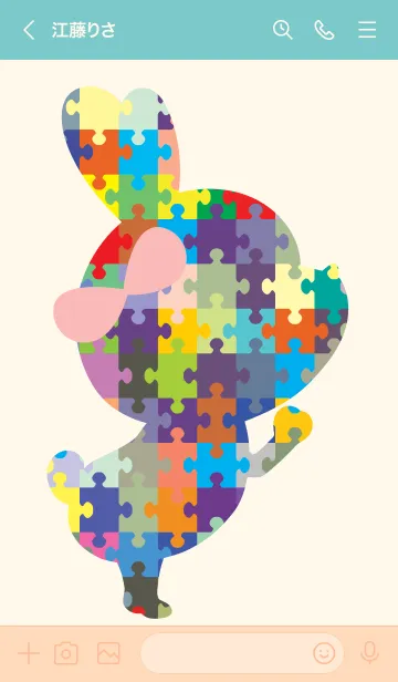 [LINE着せ替え] puzzle rabbit girl..4の画像3