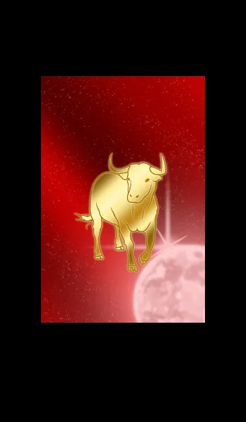 [LINE着せ替え] 金の十二支と赤 -丑（うし）-の画像1