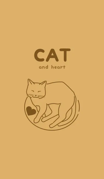 [LINE着せ替え] ネコとハート ameiroの画像1