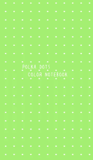 [LINE着せ替え] 水玉カラーノート/蛍光イエローグリーンの画像1