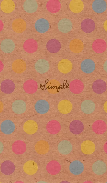 [LINE着せ替え] クラフト紙 カラフルドット7の画像1