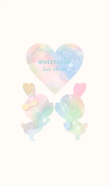 [LINE着せ替え] watercolor Love Theme 75の画像1