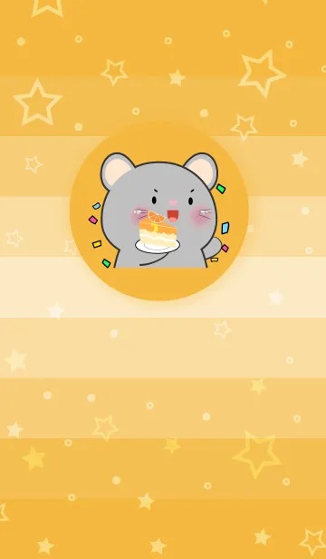 [LINE着せ替え] Simple Mouse Love Orange Theme (JP)の画像1