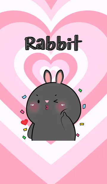 [LINE着せ替え] Love Black Rabbit  In Love Theme (JP)の画像1