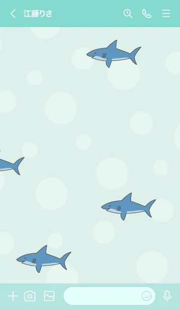 [LINE着せ替え] サメ たくさん13の画像3