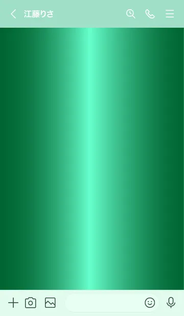 [LINE着せ替え] Simple Gradation -GlossyGreen 11-の画像3