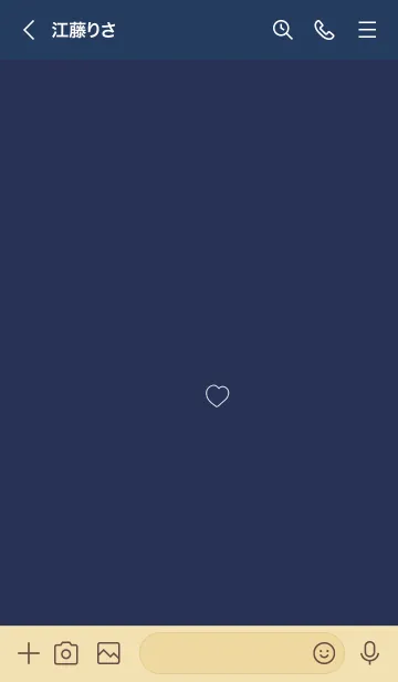 [LINE着せ替え] 大人ネイビーとホワイトハート。の画像3