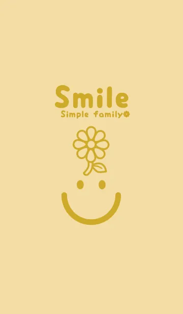 [LINE着せ替え] スマイル＆flower 砥粉色の画像1