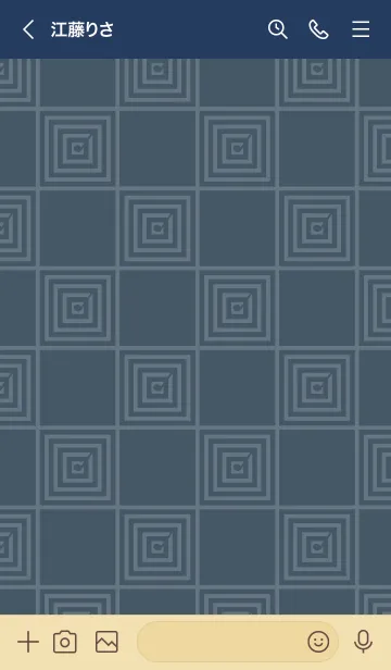 [LINE着せ替え] 和音 市松模様と音符 鉄御納戸の画像3