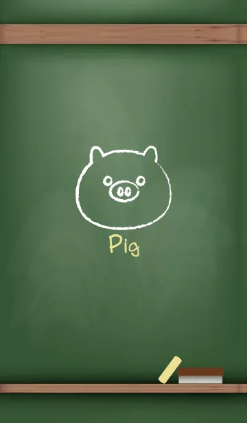 [LINE着せ替え] blackboard Pig 60の画像1