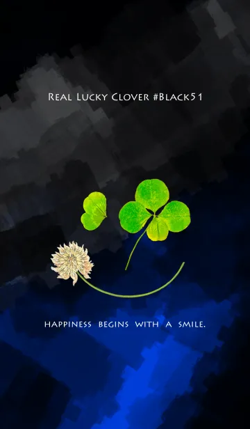 [LINE着せ替え] 本物ラッキークローバー #ブラック51の画像1