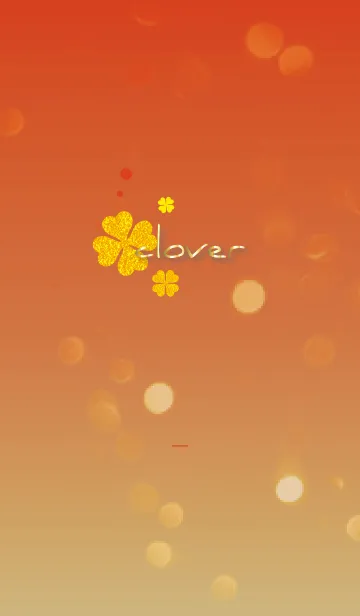 [LINE着せ替え] 赤 : 光と幸運ゴールドクローバーの画像1