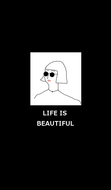 [LINE着せ替え] LIFE IS BEAUTIFUL -black white-の画像1