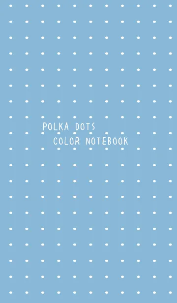 [LINE着せ替え] 水玉カラーノートの着せかえ/くすみブルーの画像1