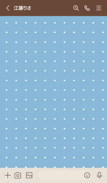 [LINE着せ替え] 水玉カラーノートの着せかえ/くすみブルーの画像3