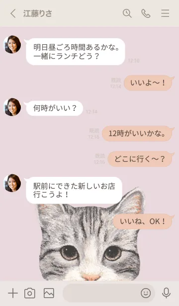 [LINE着せ替え] ICON CAT - ミックス - PASTEL PK/05の画像3