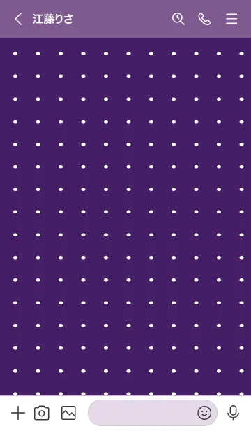 [LINE着せ替え] 水玉カラーノート/ディープパープルの画像3