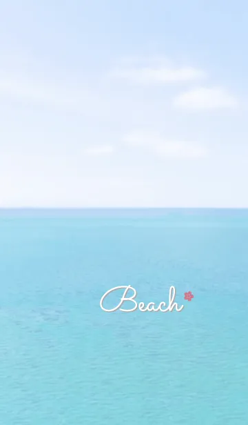 [LINE着せ替え] 海と空 さくら'モスグレー'の画像1