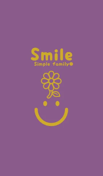 [LINE着せ替え] スマイル＆flower 古代紫の画像1