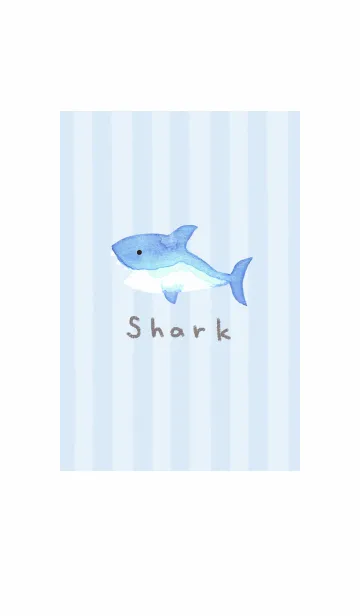 [LINE着せ替え] 水彩画サメのイラスト・5の画像1