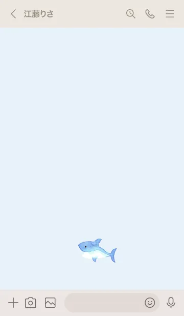 [LINE着せ替え] 水彩画サメのイラスト・5の画像3