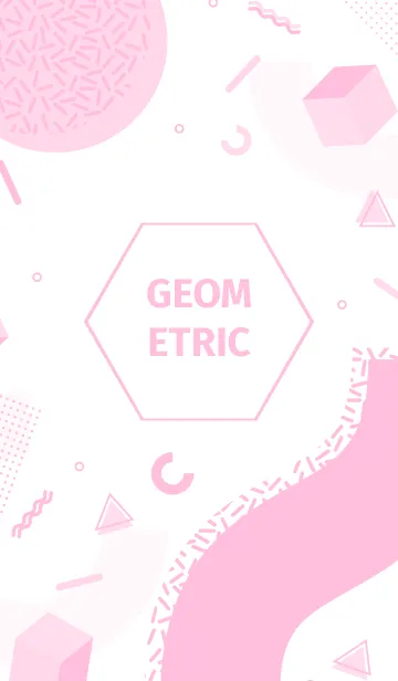 [LINE着せ替え] Geometric White Cotton Candyの画像1