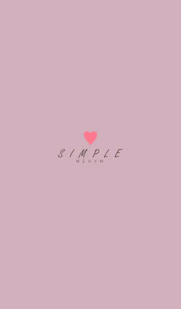 [LINE着せ替え] DUSKY PINK BROWN.SIMPLE-HEART 46の画像1