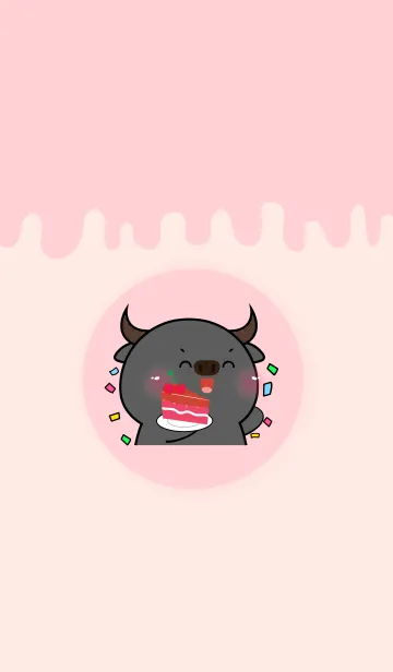 Simple Buffalo Love Sweet Theme (JP)の着せ替えメイン画像