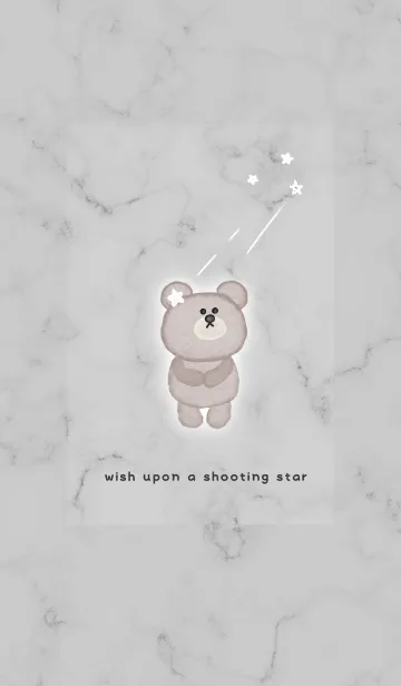 [LINE着せ替え] 星とクマとマーブル★グレー01_1の画像1